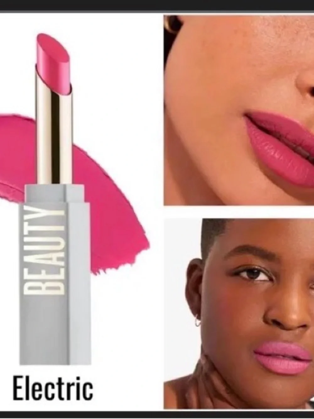 beautycounter ELECTRIC  Pink Lipstick - Vibrant Pink Shade